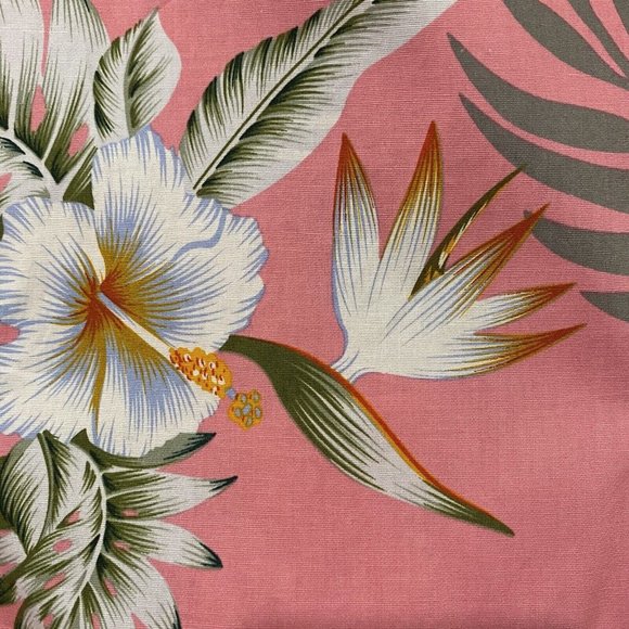 Hell Bunny Vixen Size Small Hawaiian Print Pink Pin Up Peplum Top Blouse New - Picture 8 of 13